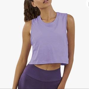 Purple Mesh Back Workout Muscle Tank Top